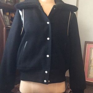 NWT vintage Gap varsity wool bomber jacket in Black size small